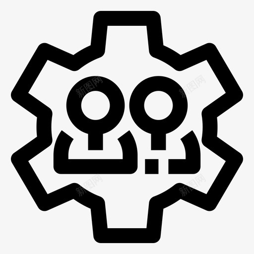 系统团队配置文件设置svg_新图网 https://ixintu.com 团队 系统 配置文件 设置 合作 用户 敏捷 基本 线切割