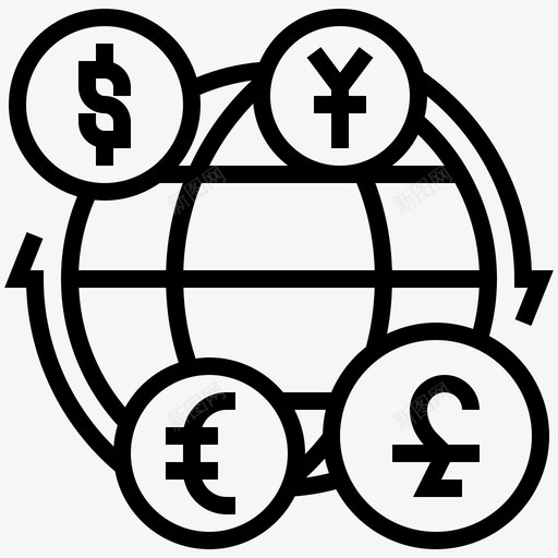 货币兑换货币经济svg_新图网 https://ixintu.com 货币 兑换 经济贸易 全球 业务