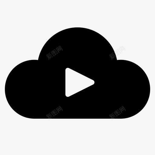 在线播放器云视频svg_新图网 https://ixintu.com 在线 在线播放 播放器 视频 云计算