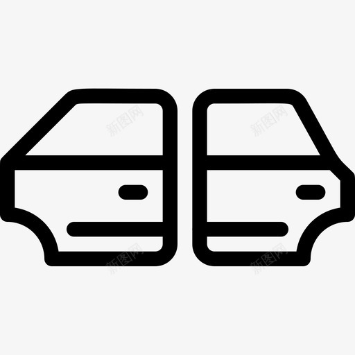 前后门汽车汽车配件svg_新图网 https://ixintu.com 汽车配件 前后 门前 后门 汽车 零部件 发动机