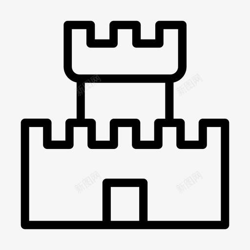 玩具建筑孩子svg_新图网 https://ixintu.com 玩具 建筑 孩子 游戏 沙堡 童年 线条 符号