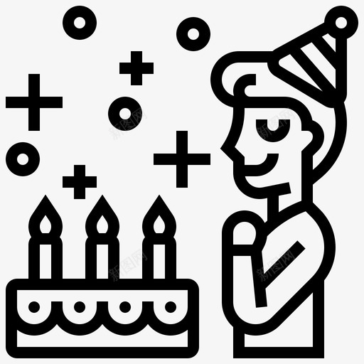 生日蛋糕庆祝svg_新图网 https://ixintu.com 生日蛋糕 庆祝活动 聚会 家庭 系列