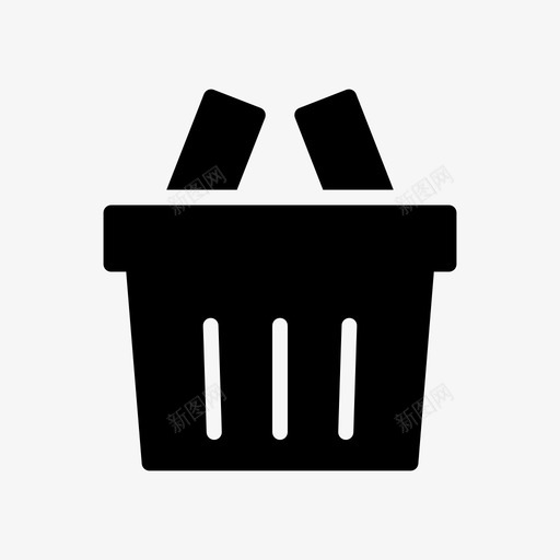 篮子垃圾塑料svg_新图网 https://ixintu.com 垃圾 分类 篮子 塑料 购物篮 手推车 线条