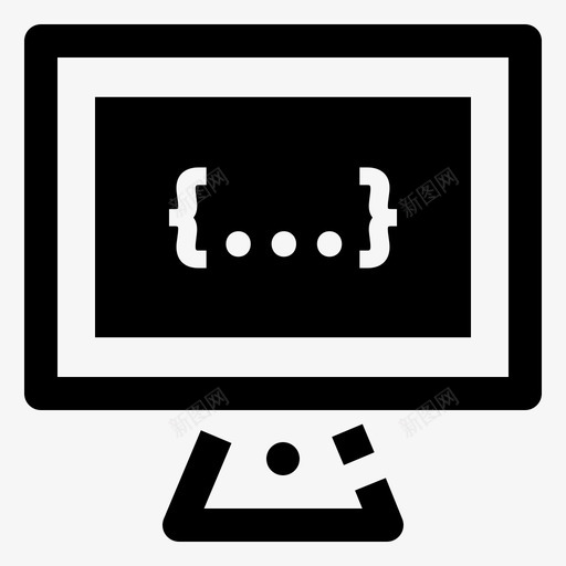 脚本编码计算机svg_新图网 https://ixintu.com 脚本 编码 计算机 程序 编程 源码 敏捷 基本 半黑 填充