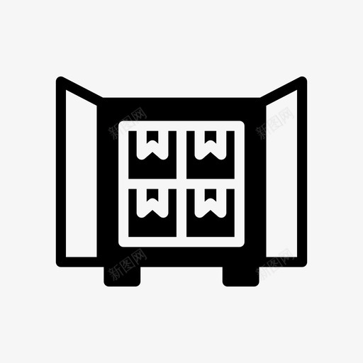集装箱箱子货物svg_新图网 https://ixintu.com 集装箱 箱子 货物 交货 运输 仓库 货物运输 线条 符号