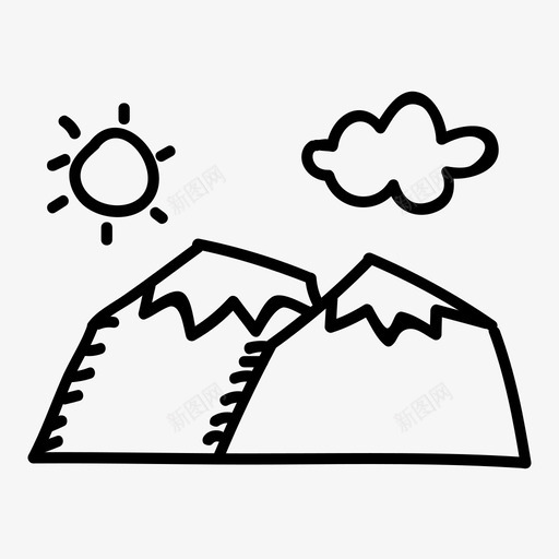 山地探险露营svg_新图网 https://ixintu.com 山地 探险 露营 户外运动 野生动物