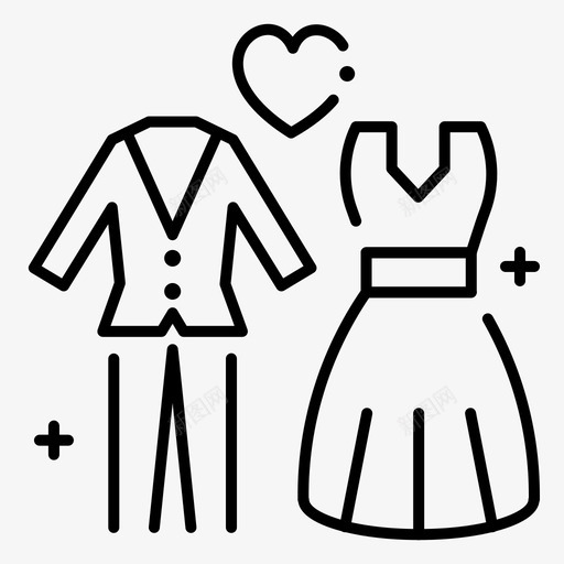 婚纱情侣西装svg_新图网 https://ixintu.com 婚纱 情侣 西装 艺术 设计 线切割