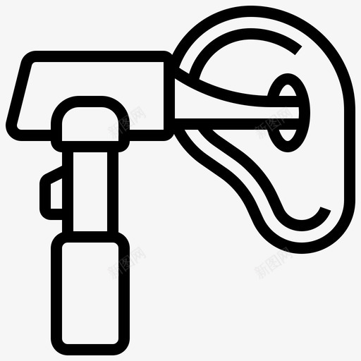 耳镜诊断耳svg_新图网 https://ixintu.com 耳镜 诊断 保健医 院线