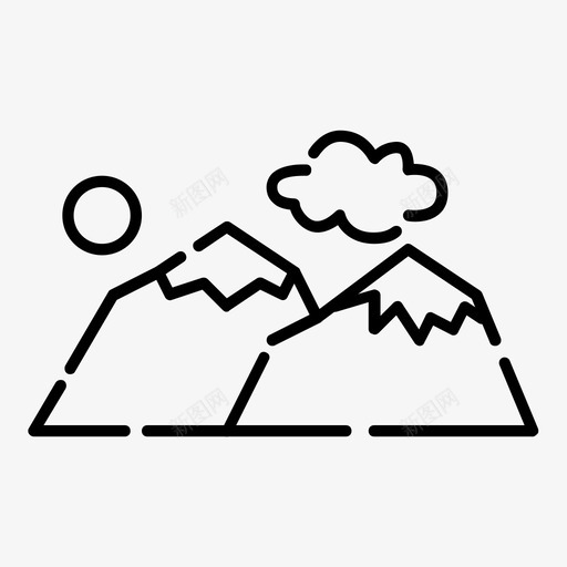 山地探险露营svg_新图网 https://ixintu.com 山地 探险 露营 度假 户外运动