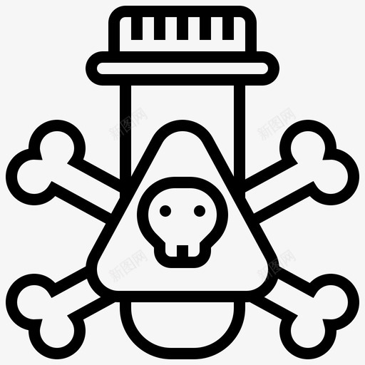 有毒危险致命svg_新图网 https://ixintu.com 危险 有毒 致命 警告 科学