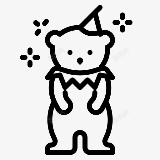 熊动物狂欢节svg_新图网 https://ixintu.com 马戏团 狂欢节 熊动物 动物