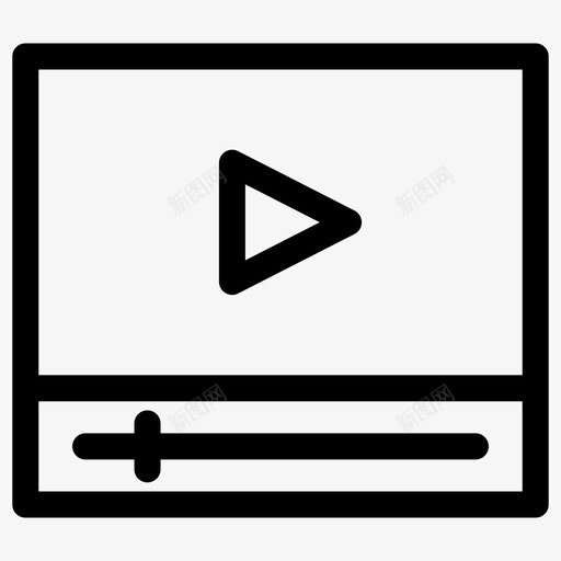 视频播放器媒体播放器youtubesvg_新图网 https://ixintu.com 视频 播放器 媒体播放器