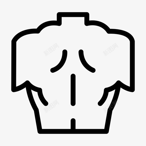 健身房背部健美svg_新图网 https://ixintu.com 健身 健身房 背部 健美运动 肌肉 线条 符号