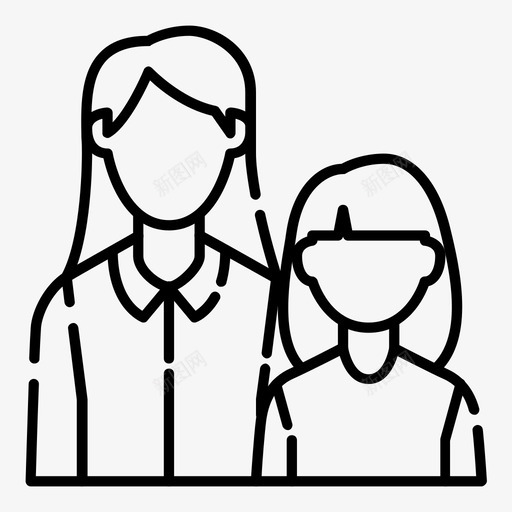 妈妈和女儿日子礼物svg_新图网 https://ixintu.com 妈妈 女儿 日子 礼物 节日 母亲节