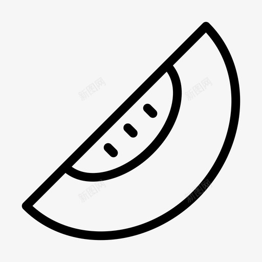 甜瓜食品水果svg_新图网 https://ixintu.com 水果 甜瓜 食品 天然 切片 蔬菜
