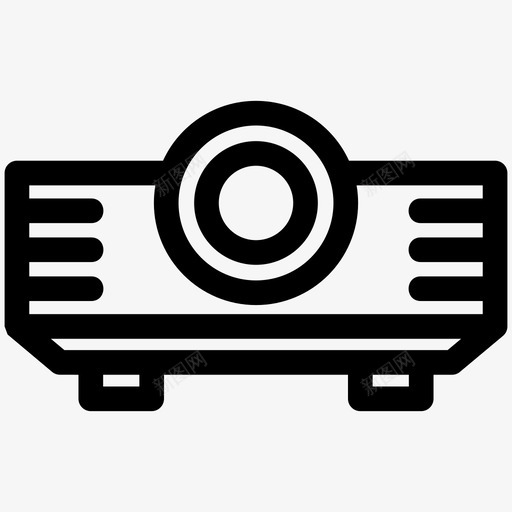 投影仪电影院娱乐svg_新图网 https://ixintu.com 电影 投影仪 电影院 娱乐 多媒体 机器 技术 线图 图标