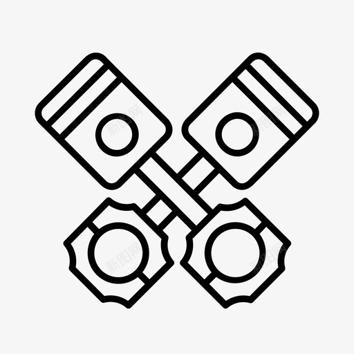 活塞发动机零件svg_新图网 https://ixintu.com 活塞 发动机 零件 工具 设备