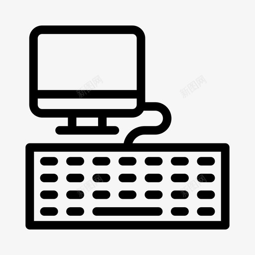 电脑键盘lcdsvg_新图网 https://ixintu.com 电脑 键盘 显示器 打字 网络 云计算