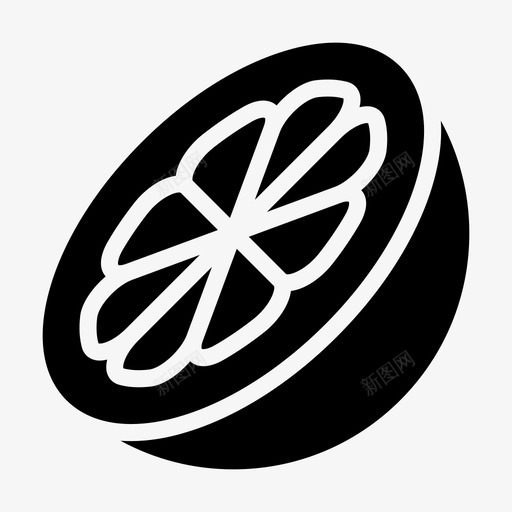 橘子柑橘柠檬svg_新图网 https://ixintu.com 橘子 柑橘 柠檬酸 切片 水果 蔬菜 线条