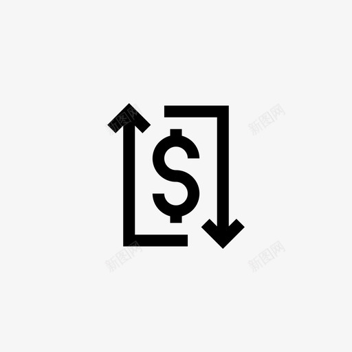 事务货币美元svg_新图网 https://ixintu.com 货币 财务 事务 美元 线条 符号