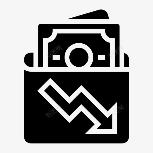 收入减少损失金钱svg_新图网 https://ixintu.com 收入 减少 损失 金钱 失业