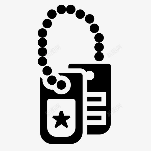 狗标签识别军事svg_新图网 https://ixintu.com 标签 军事 识别 士兵 标志