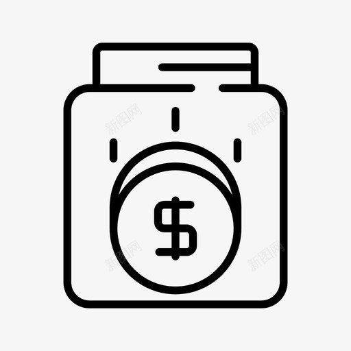 钱罐现金美元svg_新图网 https://ixintu.com 钱罐钱 现金 美元 储蓄 钱行