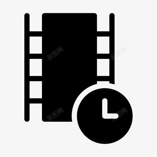 时间持续时间编辑svg_新图网 https://ixintu.com 编辑 时间 持续时间 胶片 卷轴 线条 轮廓