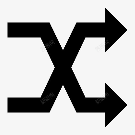 交叉箭头方向箭头合并箭头svg_新图网 https://ixintu.com 箭头 交叉 方向 合并 道路 洗牌 标志 响应 用户界面 实心 图标