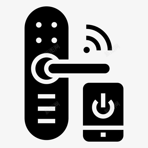 智能锁门锁电子产品svg_新图网 https://ixintu.com 智能 智能家居 锁门 门锁 电子产品 家庭 自动化 联网 填充