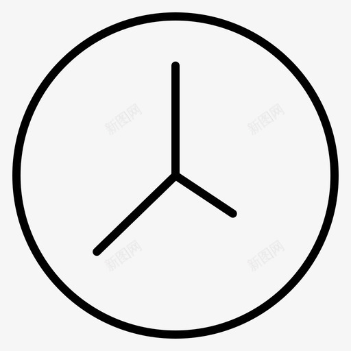 时钟时间办公室瘦图标svg_新图网 https://ixintu.com 时钟 时间 办公室 图标