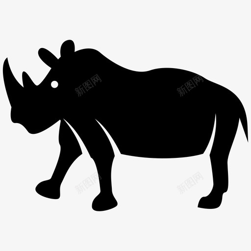 犀牛动物自然svg_新图网 https://ixintu.com 犀牛 动物 自然 野生 野生动物