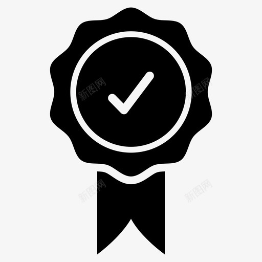 丝带奖章徽章svg_新图网 https://ixintu.com 丝带 奖章 徽章 奖品 玫瑰花
