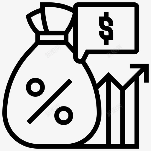 贴现率货币百分比svg_新图网 https://ixintu.com 贴现率 货币 百分比 销售 经济