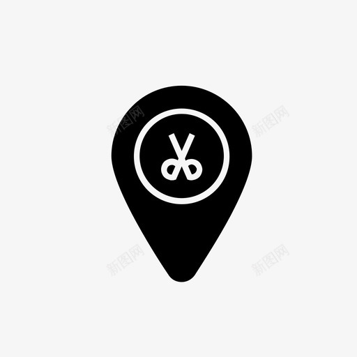 理发店别针时尚图标svg_新图网 https://ixintu.com 理发店 别针 图标 风格 时尚 雕文