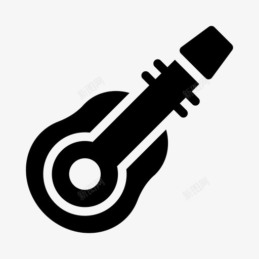 吉他声学乐器svg_新图网 https://ixintu.com 多媒体 吉他 声学 乐器 音乐 线条 符号