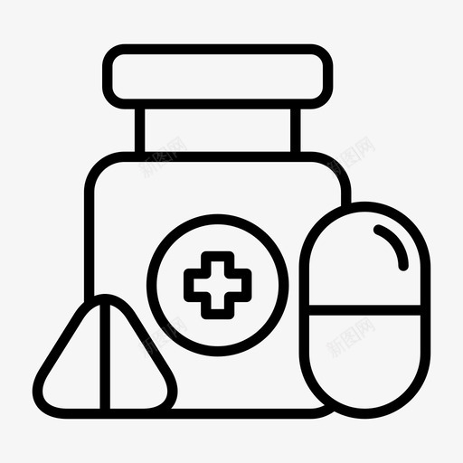 药品瓶子补充剂svg_新图网 https://ixintu.com 药品 瓶子 补充 药品生产 生产线