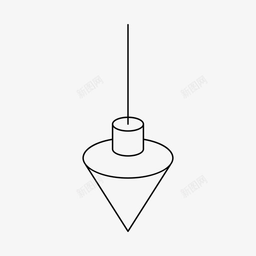 铅锤建筑设备svg_新图网 https://ixintu.com 铅锤 建筑设备 工具 基本 图标 细线