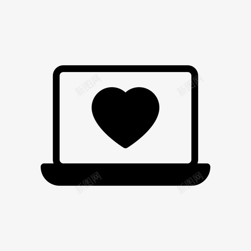 在线约会心形svg_新图网 https://ixintu.com 约会 在线 心形 笔记本 电脑 情人节 浪漫 应用程序