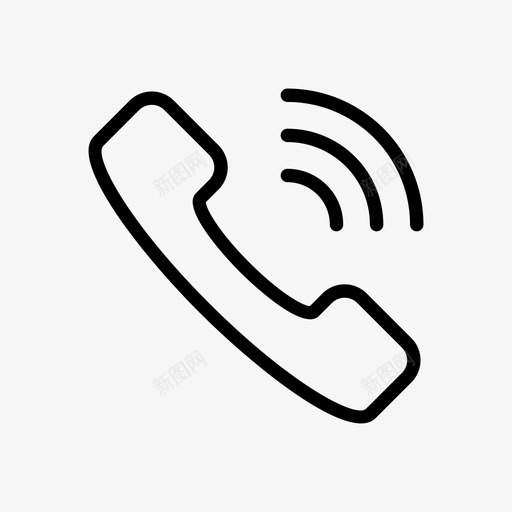 呼叫通信联系我们svg_新图网 https://ixintu.com 电话 呼叫 通信 联系 我们 支持 联络线 符号