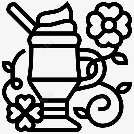 爱尔兰咖啡饮料咖啡svg_新图网 https://ixintu.com 咖啡 爱尔兰 饮料 帕特 帕特里 里克 日行