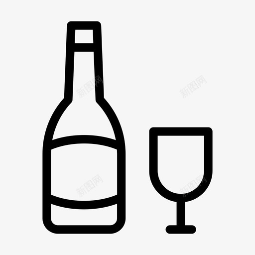 葡萄酒酒精瓶子svg_新图网 https://ixintu.com 葡萄酒 酒精 瓶子 饮料 玻璃 生活方式 符号