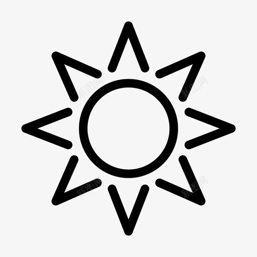 太阳气候阳光svg_新图网 https://ixintu.com 太阳 气候 阳光 夏天 天气 占星术 线条 雕文