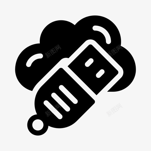 usb云驱动器媒体svg_新图网 https://ixintu.com 云云 驱动器 媒体 存储 计算 计算机 机行 图示