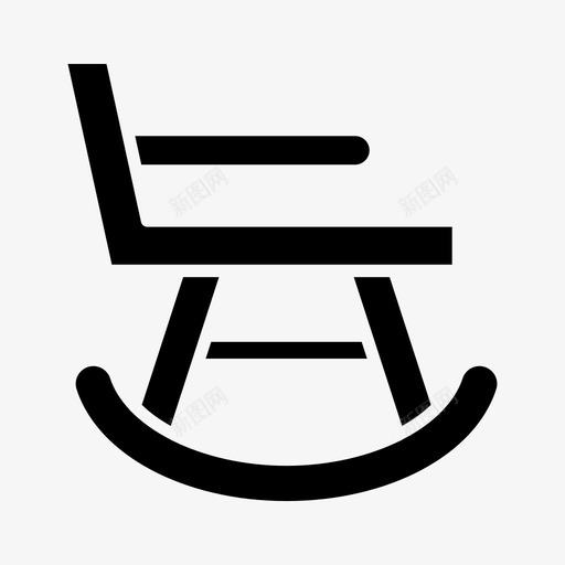 摇椅家具内饰svg_新图网 https://ixintu.com 摇椅 家具 内饰 座椅 实心