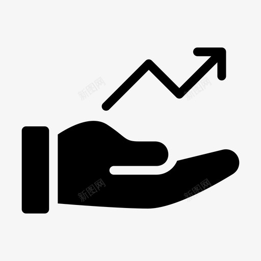 生长箭头手svg_新图网 https://ixintu.com 生长 箭头 增加 向上 砍线 雕文