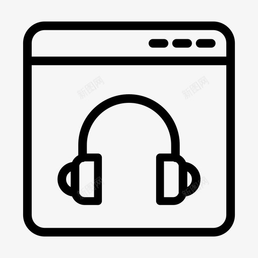 音乐网站音频网站听音乐svg_新图网 https://ixintu.com 音乐 音乐网站 音乐网 音频 网站 网络 网页 用户界面 线图 图标 集合