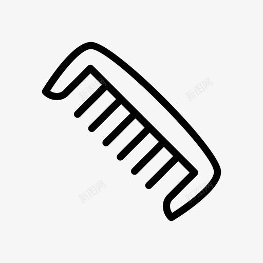 梳子垃圾头发svg_新图网 https://ixintu.com 垃圾 分类 梳子 头发 线条 符号