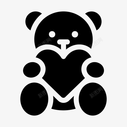 熊童年心svg_新图网 https://ixintu.com 熊童年 童年 泰迪 熊玩具 玩具 爱情 浪漫