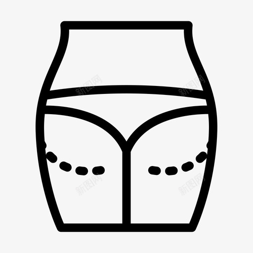 脂肪团隆胸臀部svg_新图网 https://ixintu.com 脂肪 隆胸 臀部 整形外科 整形 线条 轮廓